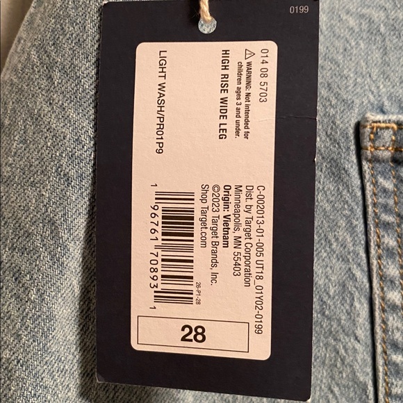 Universal Thread Women's Light Wash High-Rise Wide Leg Jeans…size 28 - Picture 7 of 7